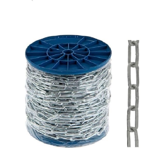 Цепь сварная длиннозв. 6мм оцинк.