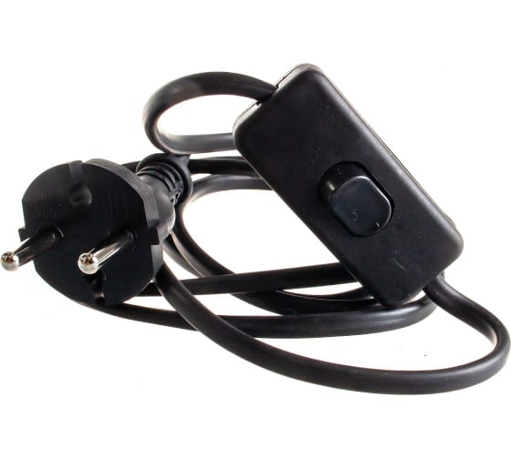 Шнур с электр.вилкой с выкл.1,7м 120Вт Сибиртех