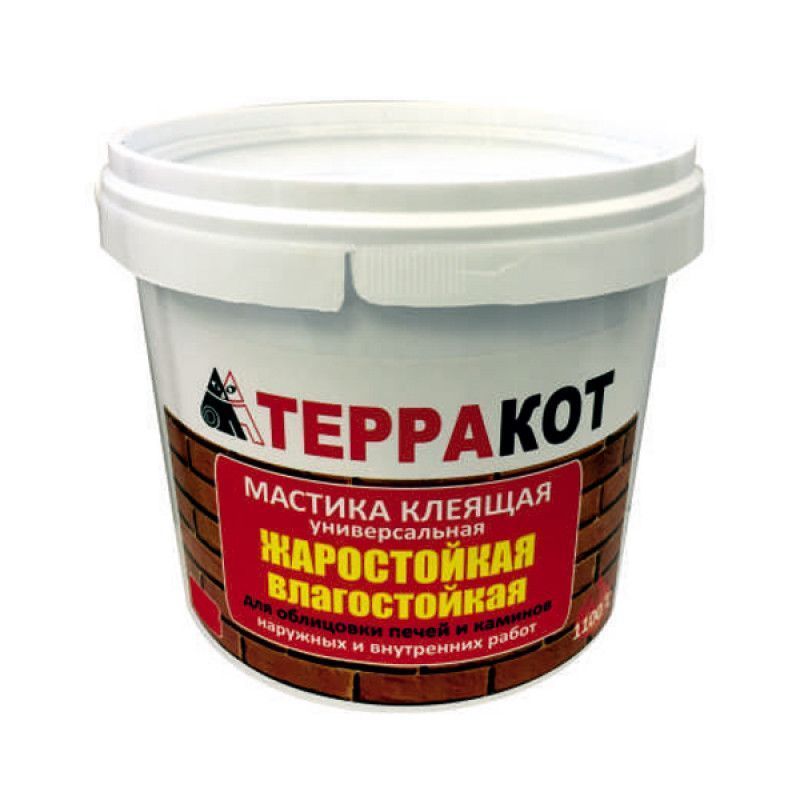 Мастика клеящая ТЕРРАКОТ жаростойкая 2,5 кг.