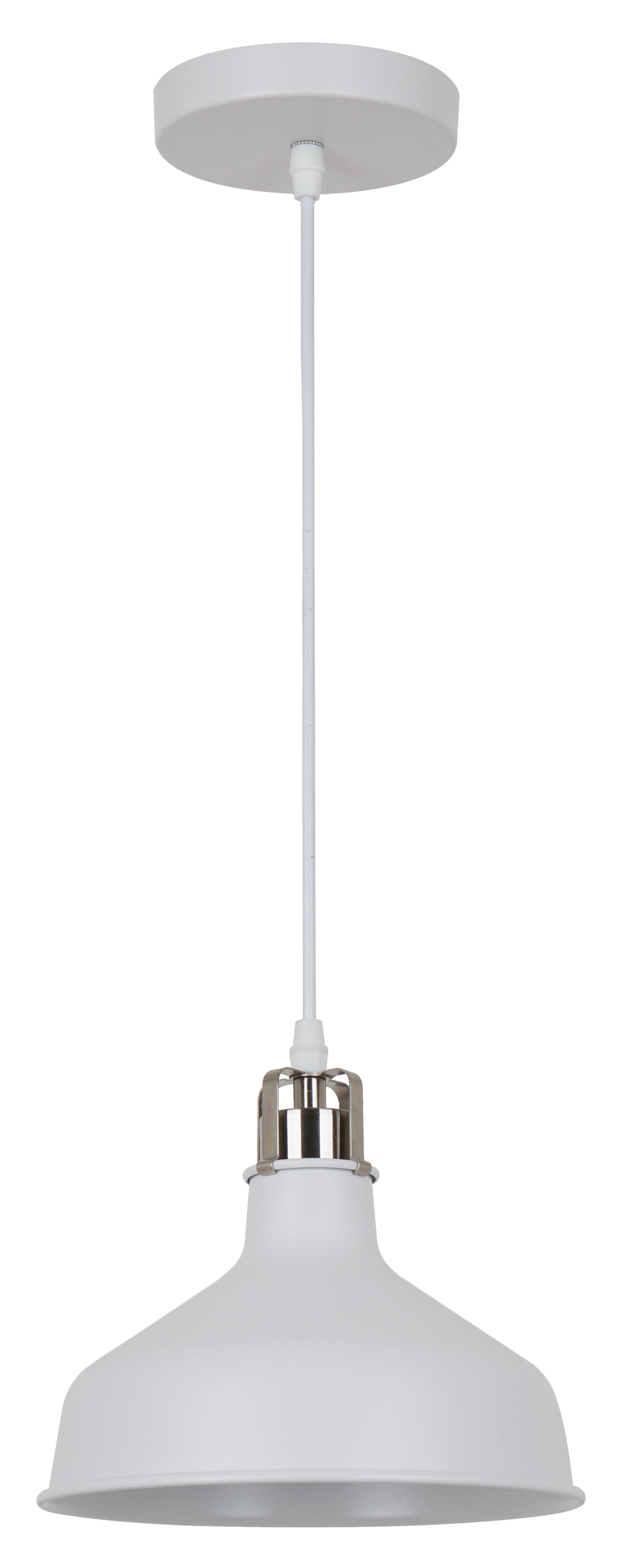Светильник PL-425S С71 подвес. Amsterdam 1хE27 60Вт 230В бел.+хром Camelion 13025