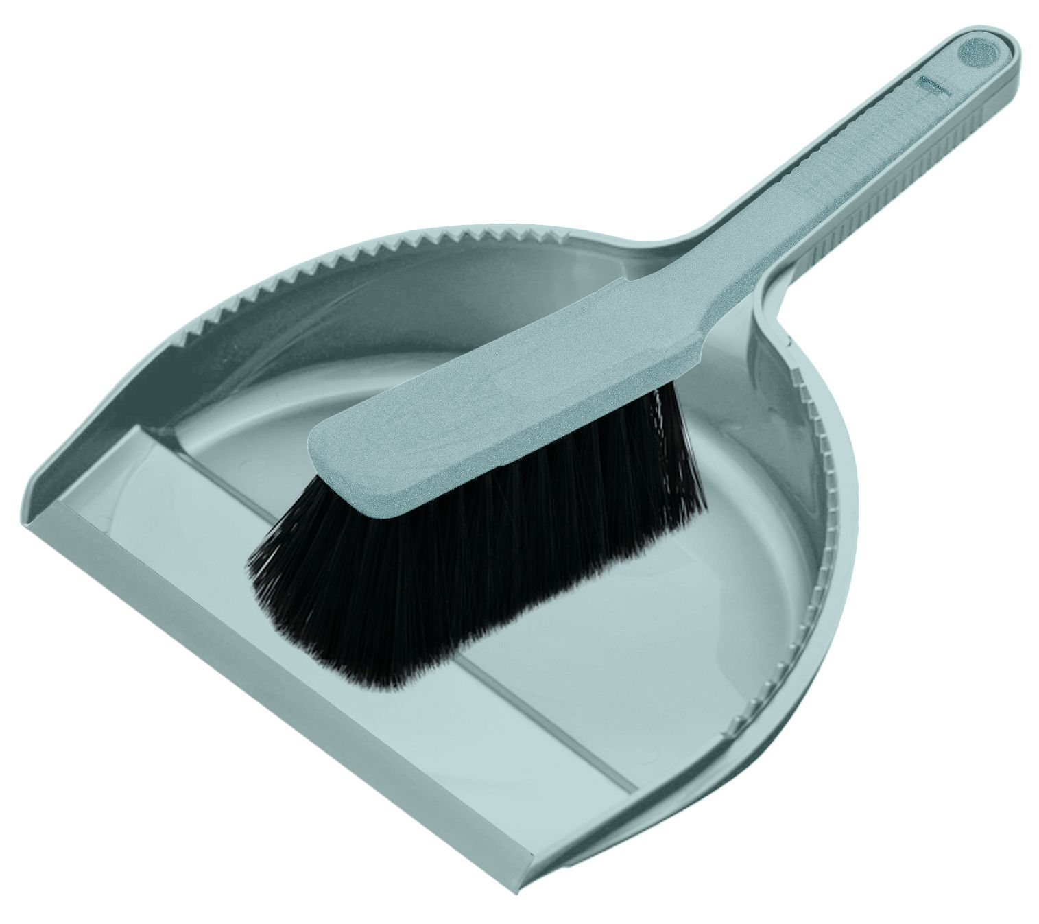 Щетка-сметка "Sicilia" с совком 70*230*330мм Светло-голубой