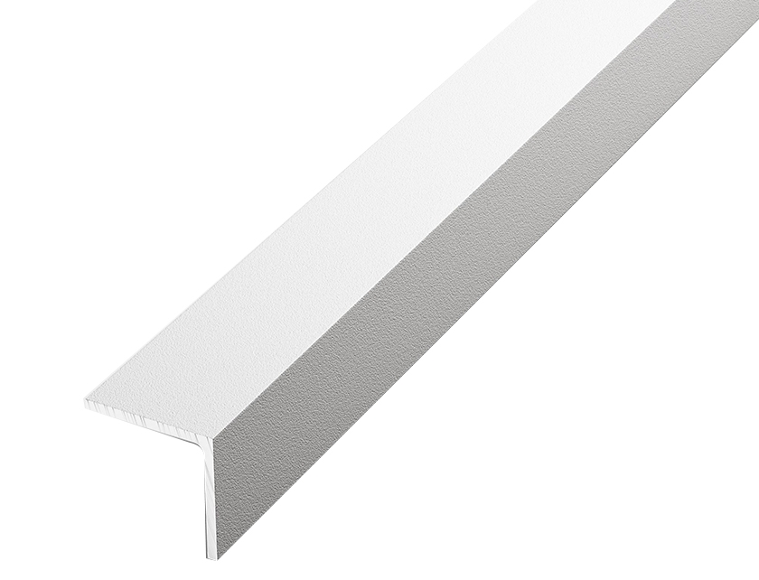 уголок алюминиевый 20*20 1,0м. белый муар