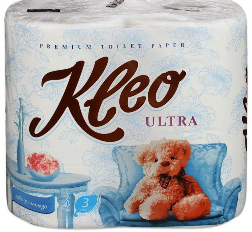 Бум/туал. Kleo Ultra 3-сл 4 рул.