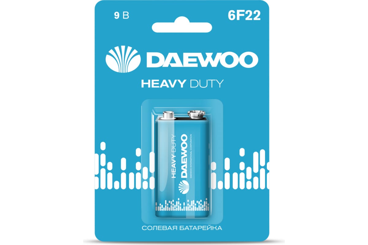 Элемент питания Daewoo 6F22 Heavy Duty (КРОНА)