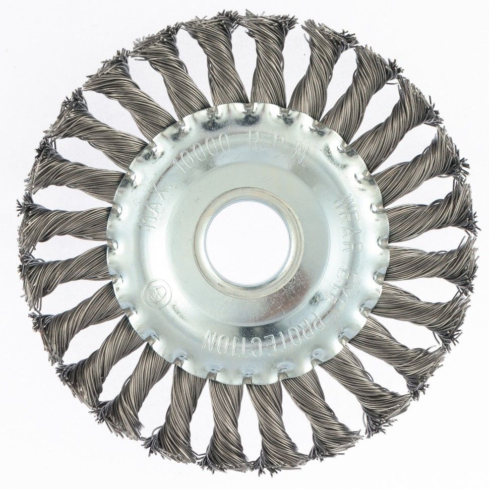 щетка д/МШУ 125мм 22,2 мм плоская Matrix крученая проволока 74632