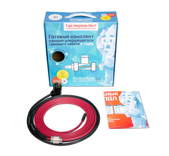 Кабель саморегулируемый 15KVF15-5м (внутрь с сальником)