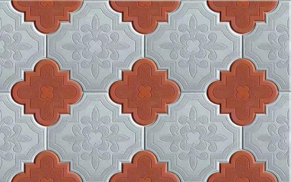 Брусчатка "Клевер краковский"  мал. цвет красный