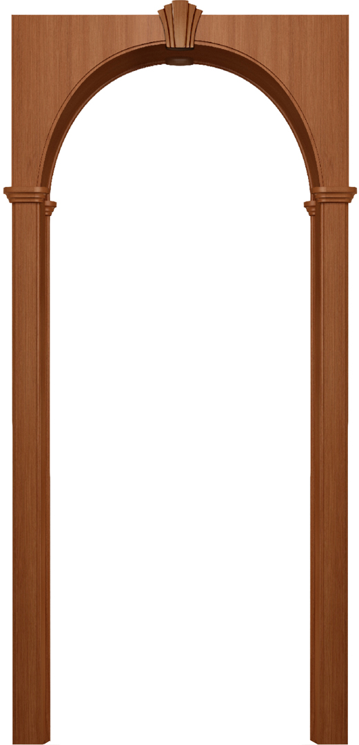 Арка ПВХ "Милано" 700*300*1800 со сводорасширителем итальянский орех