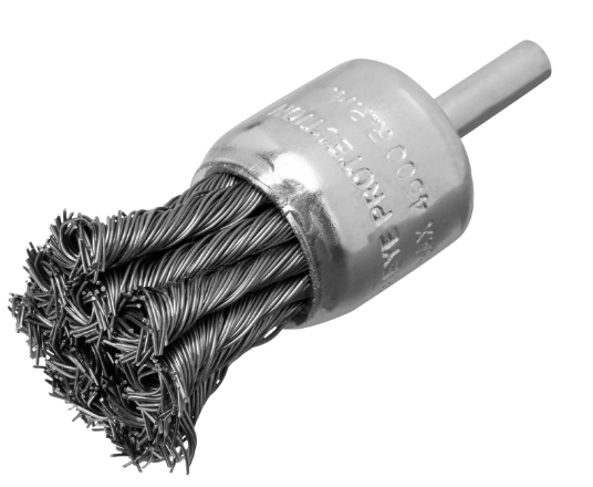 Щетка для дрели, 30 мм, "чашка" со шпилькой, крученая металлическая проволока Matrix