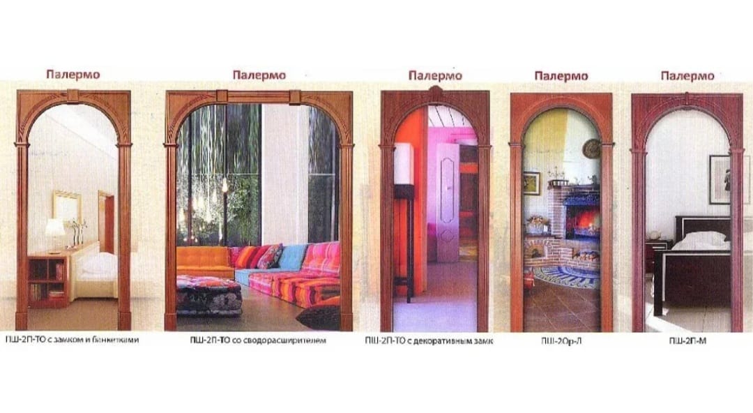 Арка Палермо ПВХ 700*300*1800 со сводорасширителем венге