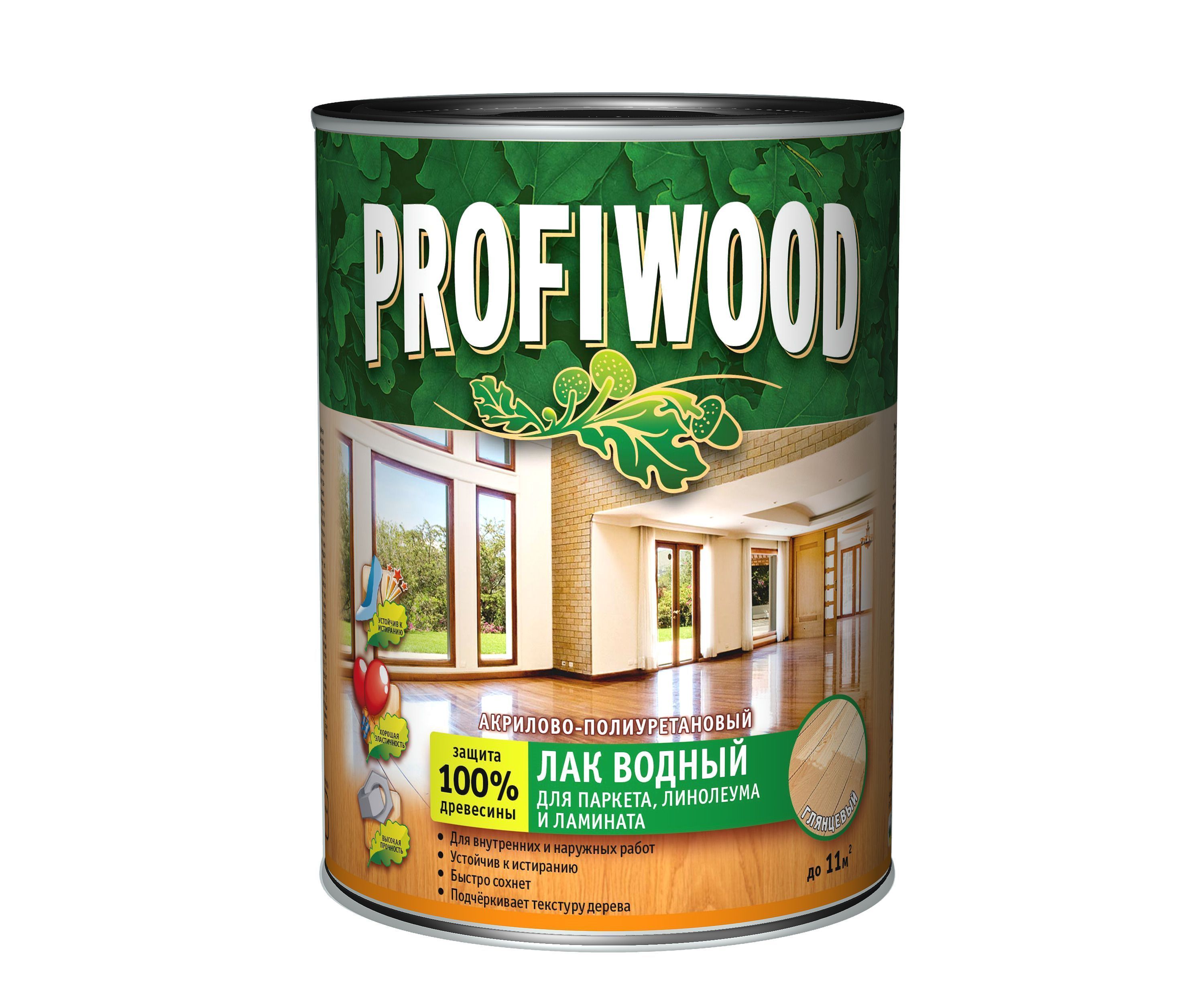 Лак яхтный глянцевый EMPILS PROFIWOOD атмосферост. 0,7 кг