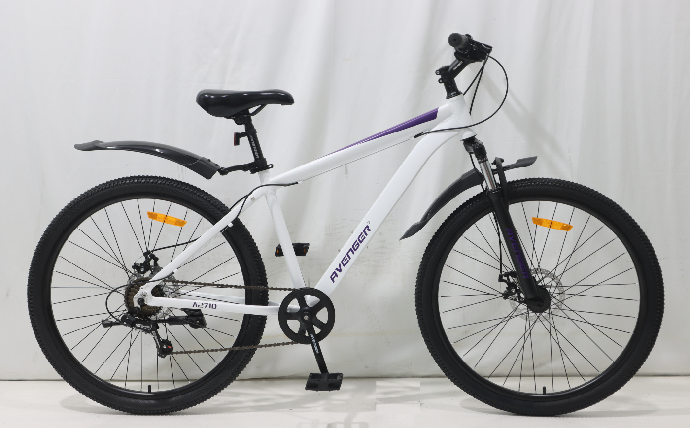 Велосипед Avenger 27,5" С271 MD зеленый/серый,белый/фиолетовый