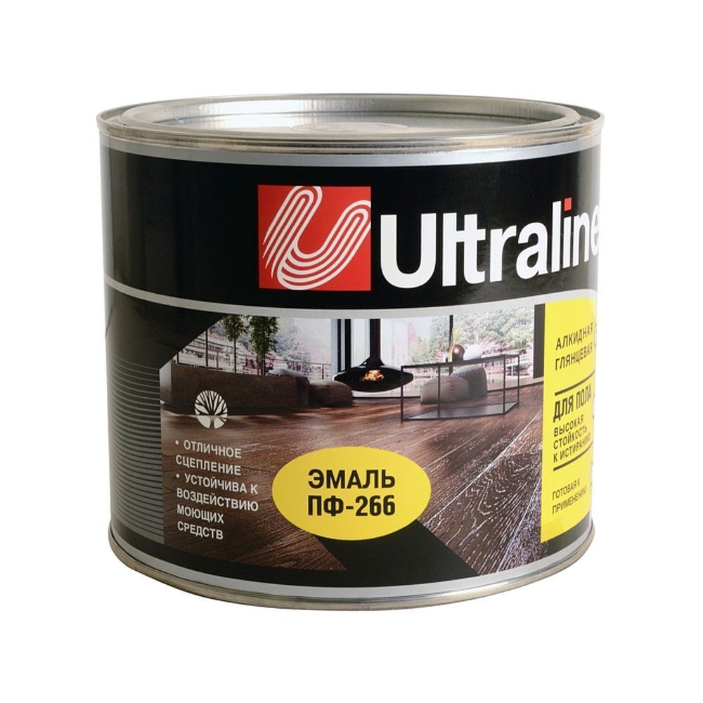 Эмаль ПФ- 266 ULTRA LINES 1.8 кг. красно-коричневая